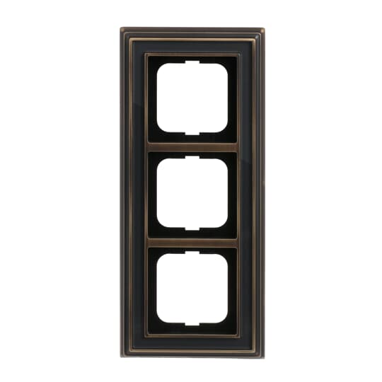 Cover frame 3-gang(s) antique brass anthracite - Busch-Dynasty