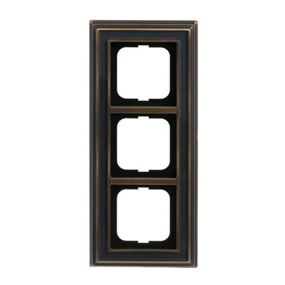 Cover frame 3-gang(s) antique brass anthracite - Busch-Dynasty