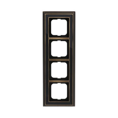 Cover frame 4-gang(s) antique brass anthracite - Busch-Dynasty