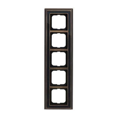 Cover frame 5-gang(s) antique brass anthracite - Busch-Dynasty