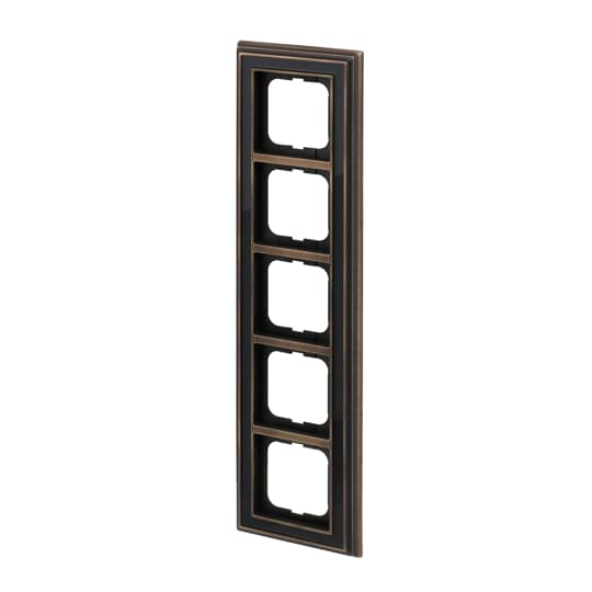 Cover frame 5-gang(s) antique brass anthracite - Busch-Dynasty – Görsel 5 / 5