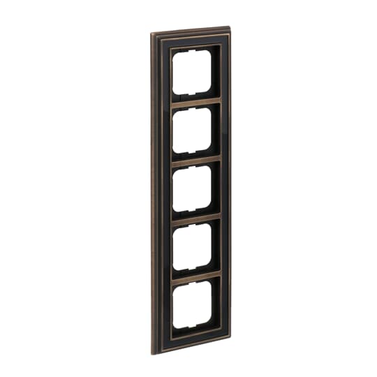 Cover frame 5-gang(s) antique brass anthracite - Busch-Dynasty – Görsel 4 / 5