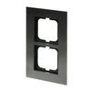 Cover frame 2-gang stainless steel - carat