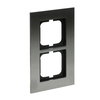 Cover frame 2-gang stainless steel - carat