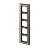 Cover frame 5-gang antique brass decor ivory white - Busch-Dynasty