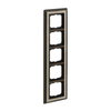 Cover frame 5-gang antique brass decor ivory white - Busch-Dynasty