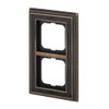 Cover frame 2-gang antique brass decor anthracite - Busch-Dynasty