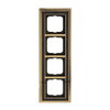 Cover frame 4-gang antique brass decor anthracite - Busch-Dynasty