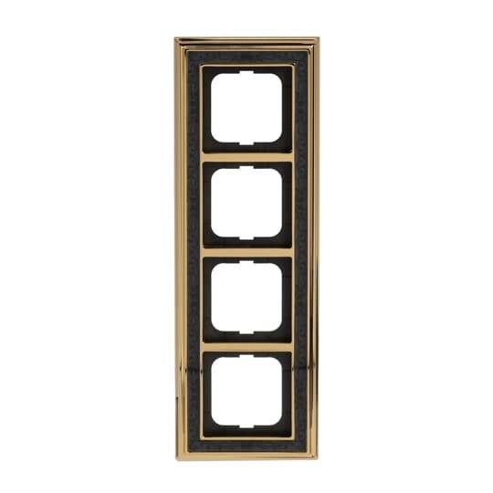 Cover frame 4-gang(s) antique brass decor anthracite - Busch-Dynasty