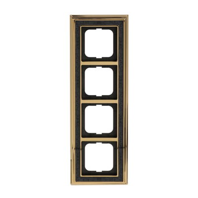 Cover frame 4-gang(s) antique brass decor anthracite - Busch-Dynasty