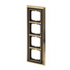 Cover frame 4-gang antique brass decor anthracite - Busch-Dynasty