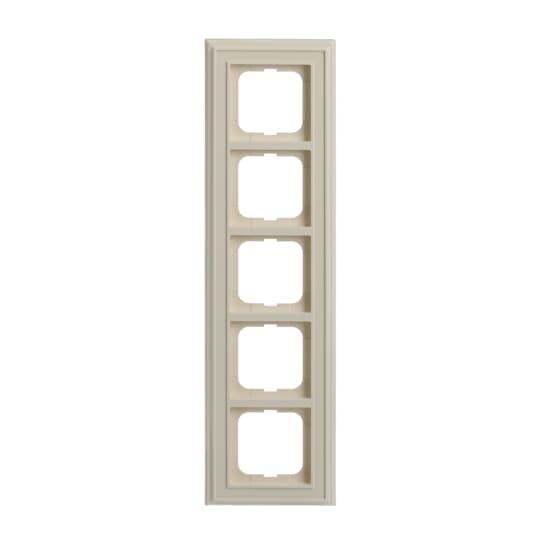 Cover frame 5-gang(s) ivory white - Busch-Dynasty