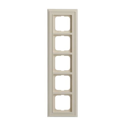 Cover frame 5-gang(s) ivory white - Busch-Dynasty