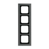 Cover frame 4-gang platinum - Busch-axcent pur