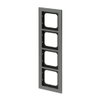 Cover frame 4-gang platinum - Busch-axcent pur