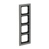 Cover frame 4-gang platinum - Busch-axcent pur
