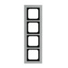Cover frame 4-gang titanium - Busch-axcent pur