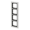 Cover frame 4-gang titanium - Busch-axcent pur