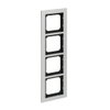 Cover frame 4-gang titanium - Busch-axcent pur
