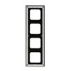 Cover frame 4-gang titanium - Busch-axcent pur
