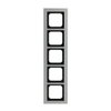 Cover frame 5-gang titanium - Busch-axcent pur