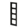 Cover frame 4-gang black matt - Busch-axcent pur