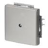 Cover plate for Blind cap 1-gang with Mounting plate stainless steel - Pure Stainless Steel