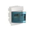 Consumer unit  MISTRAL41F, Hollow wall, 4 modules, 1 row(s), IP41,  Door: Single, Plastic, Transparent, Dimensions: 202 mm x 152 mm x 104 mm