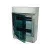 Consumer unit  MISTRAL65H, Surface mounting, 24 modules, 2 row(s), IP65,  Door: Single, Plastic, Transparent, Dimensions: 435 mm x 320 mm x 155 mm
