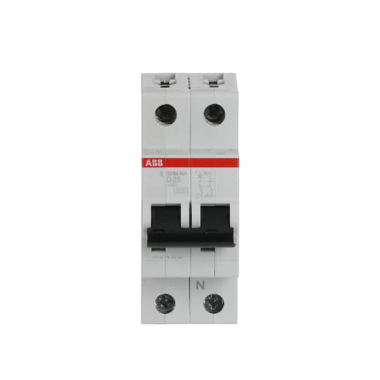 Miniature Circuit Breaker - S200M - 1P+N - 25 A - D - (AC) 10 kA
