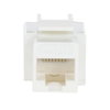 Flush Mounted Inserts Keystone 8PP Cat 6 RJ45 8(8) Straight version 1gang white