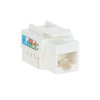 Flush Mounted Inserts Keystone 8PP Cat 6 RJ45 8(8) Straight version 1gang white