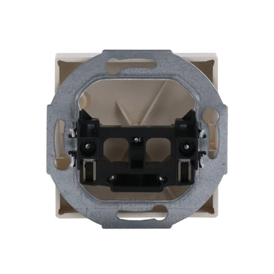 Cover plate for Cable outlet 1-gang with Mounting plate ivory white - Platform 63
