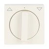 Cover plate with legend Symbol "arrows" for Venetian blind, Turn button ivory white - Platform 63