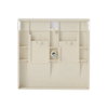 Cover plate with labelling field Modular Jack 2 gang ivory white - Platform 63