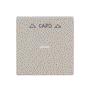 Cover plate with legend Card, Symbol "arrows" for Switch/push button, Hotel card ivory white - Platform 63