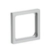 Cover plate 50x50 mm for data connection housing aluminium silver - Platform 63