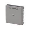 Cover plate with legend Card, Symbol "arrows" with Transparent Calotte for Switch/push button, Hotel card stainless steel - Pure Stainless Steel