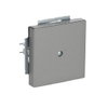 Cover plate for Blind cap 1-gang with Mounting plate grey metallic - Platform 63
