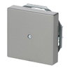 Cover plate for Cable outlet 1-gang with Mounting plate grey metallic - Platform 63