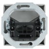 Cover plate for Cable outlet 1-gang with Mounting plate grey metallic - Platform 63