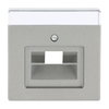 Cover plate with labelling field UAE/IAE (ISDN) 1 gang grey metallic - Platform 63