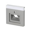 Cover plate with labelling field UAE/IAE (ISDN) 1 gang grey metallic - Platform 63