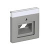 Cover plate with labelling field UAE/IAE (ISDN) 1 gang grey metallic - Platform 63