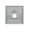 Cover plate with labelling field UAE/IAE (ISDN) 1 gang grey metallic - Platform 63