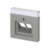 Cover plate with labelling field UAE/IAE (ISDN) 2 gang grey metallic - Platform 63