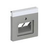 Cover plate with labelling field UAE/IAE (ISDN) 2 gang grey metallic - Platform 63