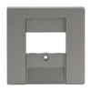 Cover plate TAE, UAE/TAE, USB/VGA/HDMI/loudspeaker/charging 1 gang grey metallic - Platform 63