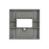 Cover plate TAE, UAE/TAE, USB/VGA/HDMI/loudspeaker/charging 1 gang grey metallic - Platform 63