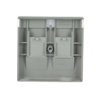 Cover plate with labelling field Modular Jack 2 gang grey metallic - Platform 63